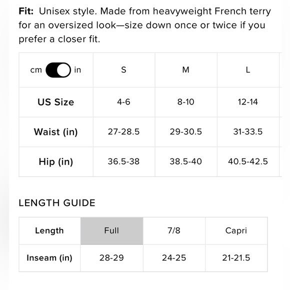 ALO Yoga Cuffed Renown Heavy Weight Sweatpants size S - Picture 9 of 9